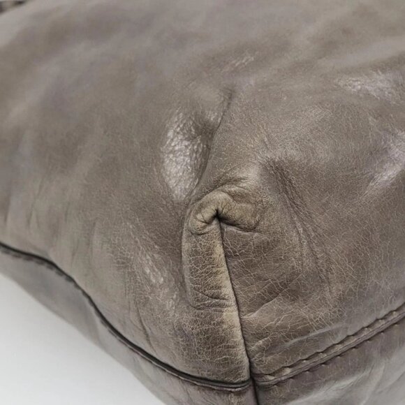 PRADA Hand Bag Leather 2way Gray Silver Auth ar13717 - Picture 5 of 16